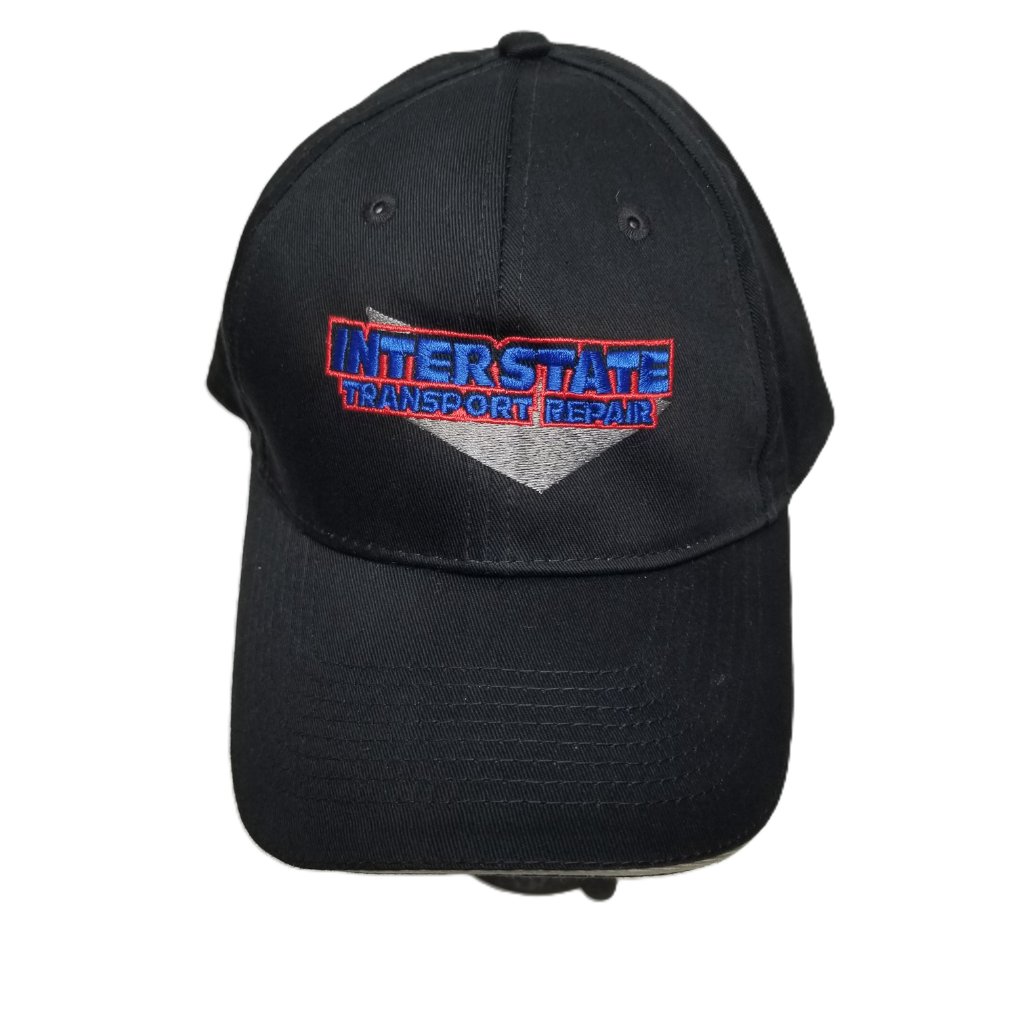 Interstate Transport Repair Hat Black Embroidered Workwear Cap